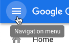 Navigationsmenü hervorgehoben