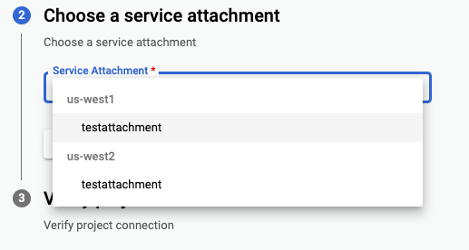 Posizione dell&#39;ID progetto Apigee necessario per la configurazione del collegamento al servizio.