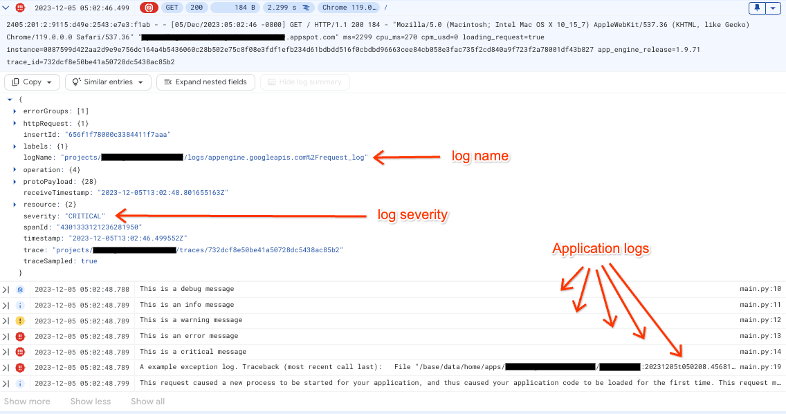 Logging di runtime generasi pertama