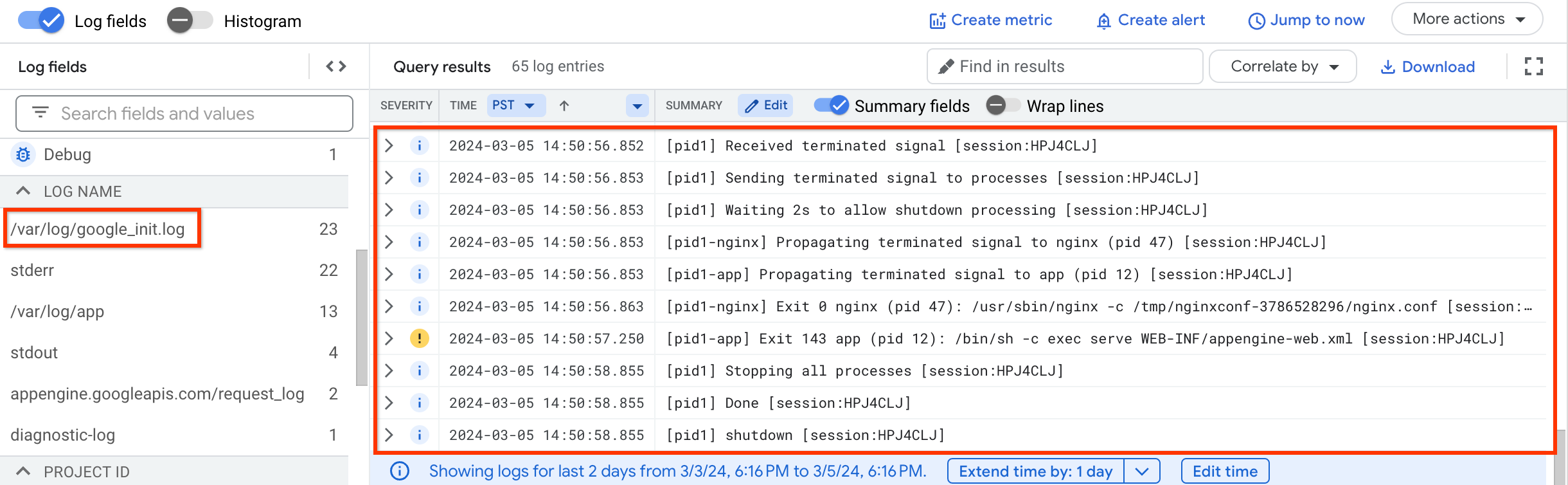 Plattform-Logs