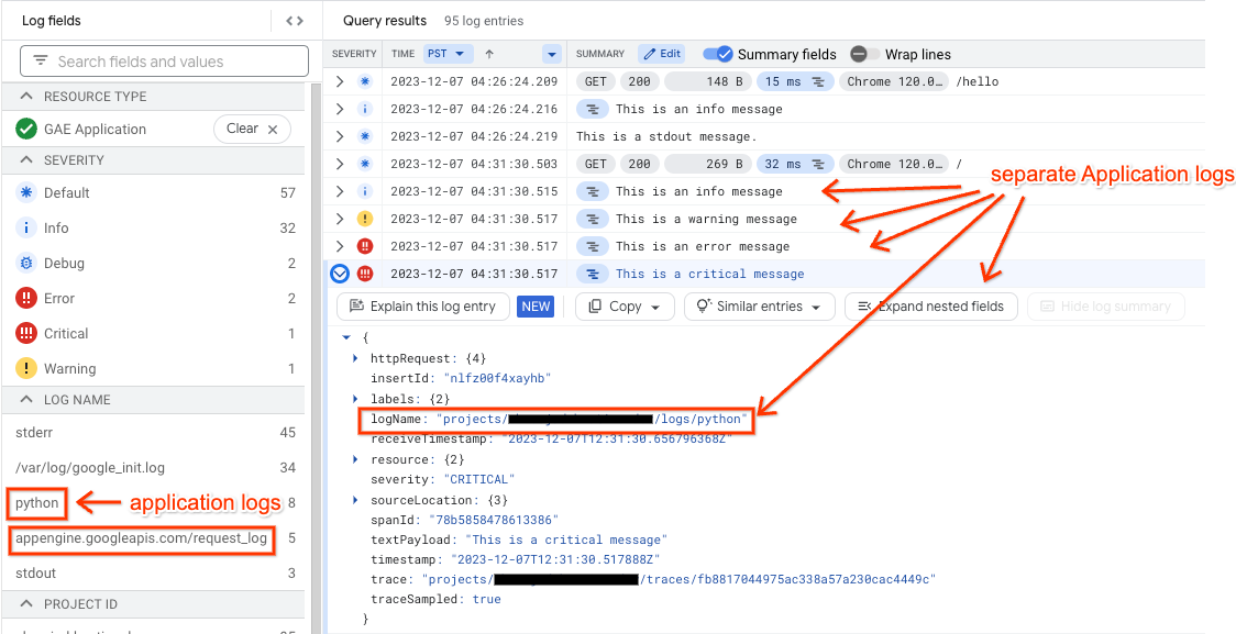 Logging dei runtime di seconda generazione