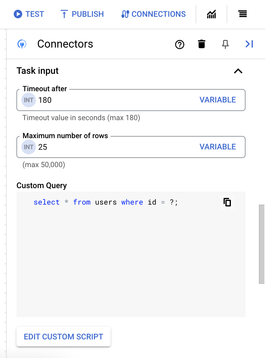 圖片：顯示自訂 SQL 查詢