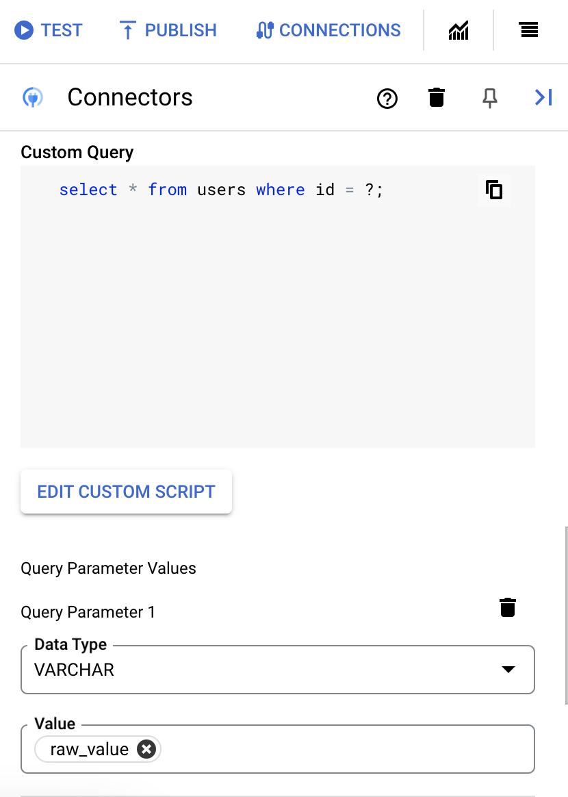 Imagen que muestra el parámetro add-query-param