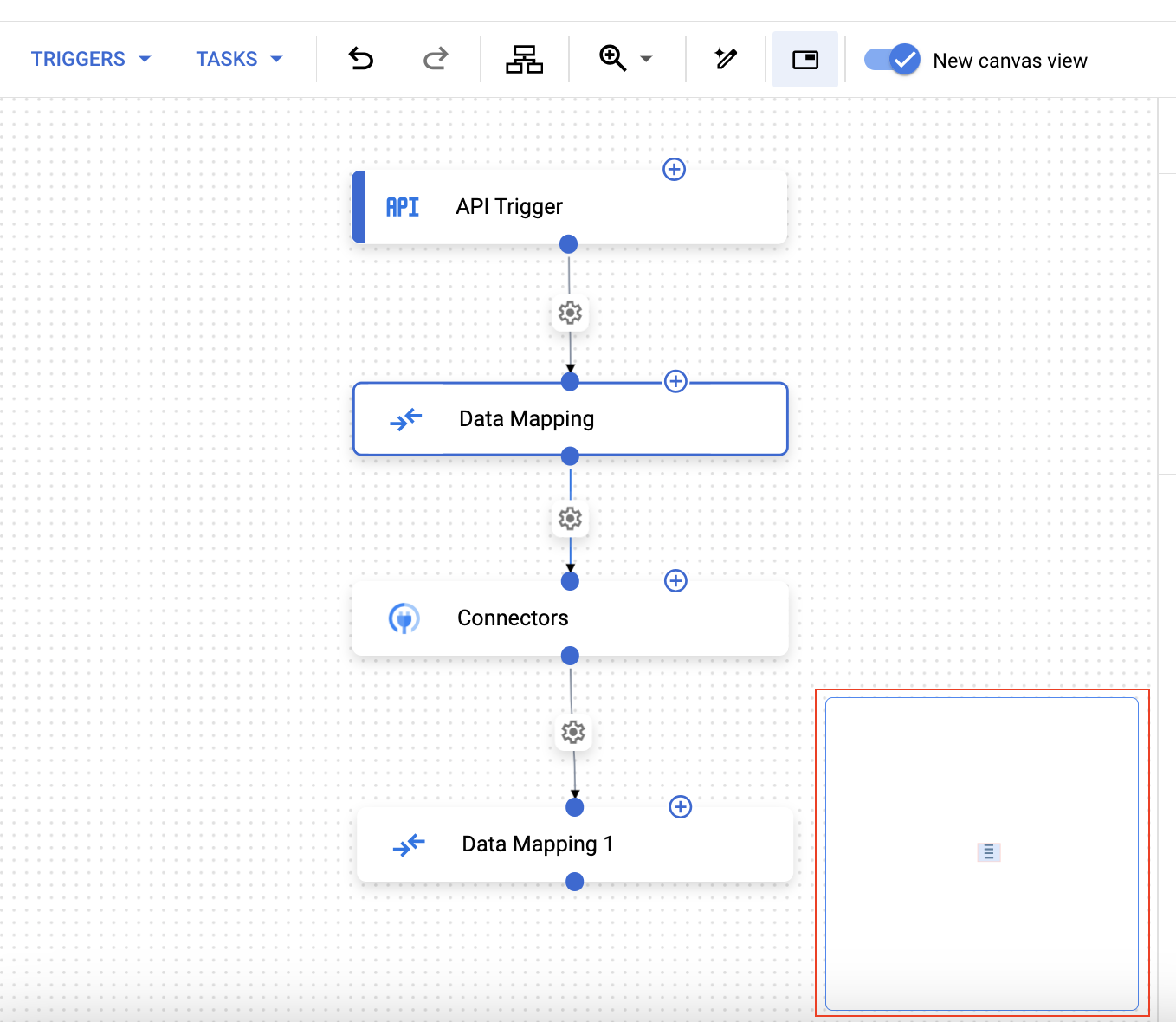 Canvas view minimap