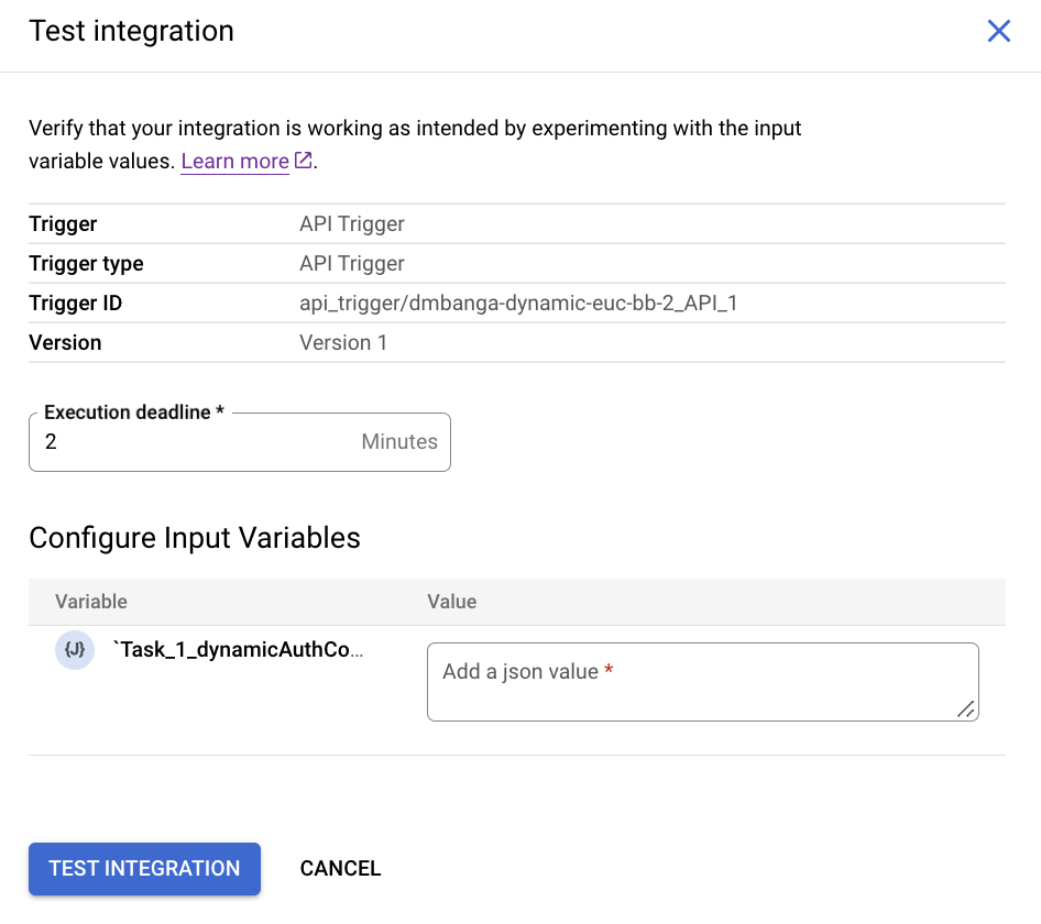 Test integration for auth override