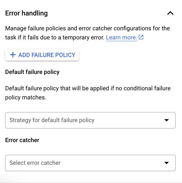 Error handling strategy