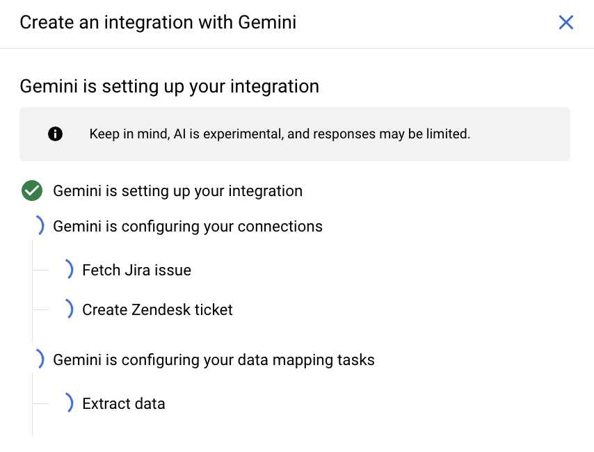 Gemini create integration loader