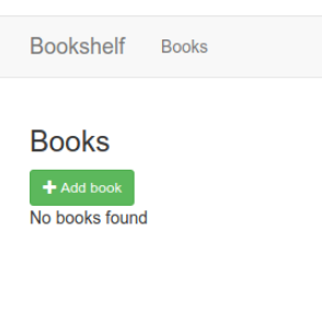 Standardwebseite für die Bookshelf-Anwendung