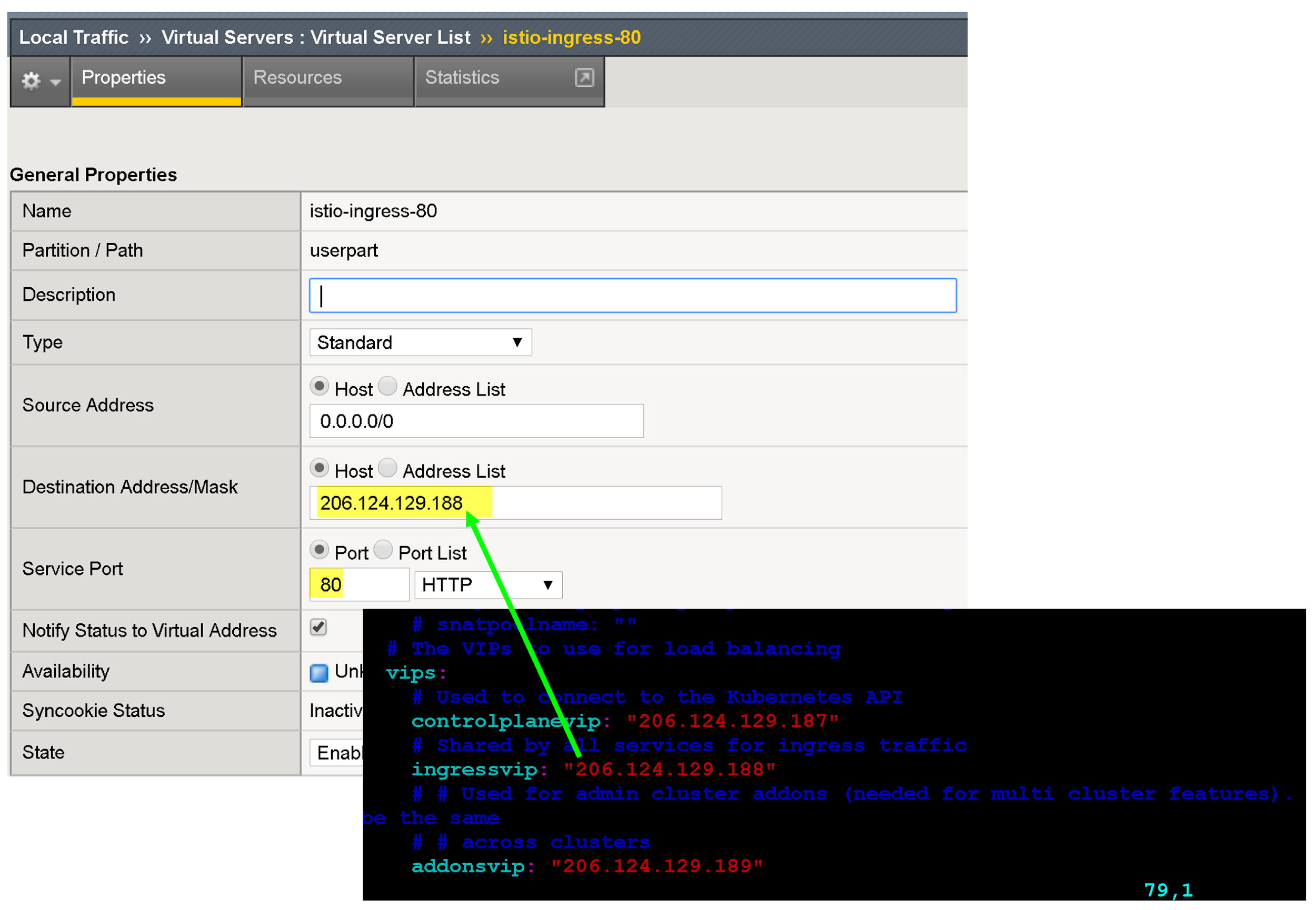 Configuración de servidores virtuales.