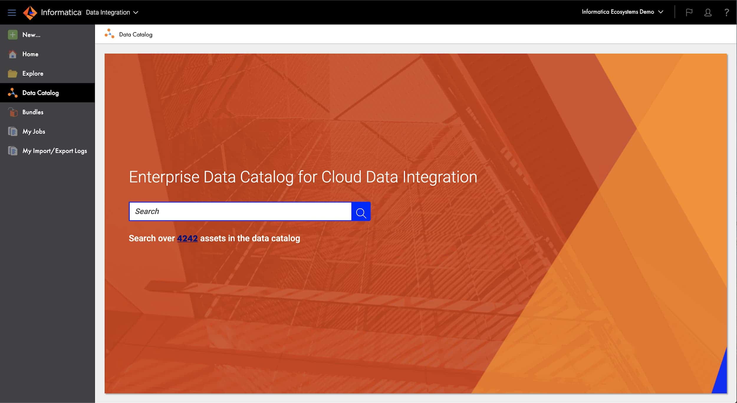 Data Catalog to configure the integration.