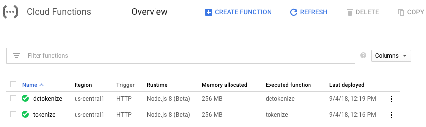 Memverifikasi bahwa Cloud Functions Anda telah dibuat