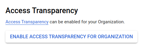 Enable Access Transparency
