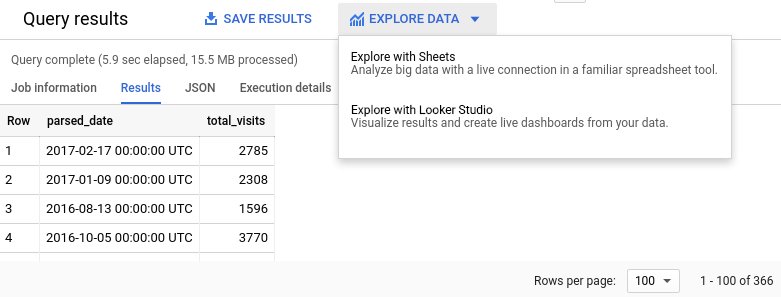 Output query