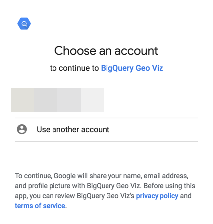 Choose account dialog