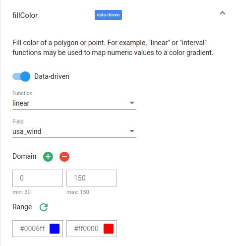 BigQuery Geo Viz에서 채우기 색상 추가