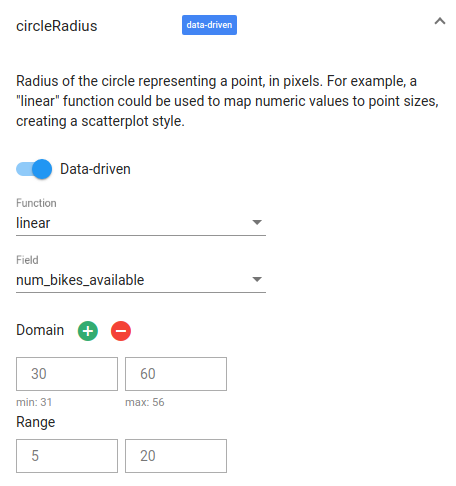 Circle radius.