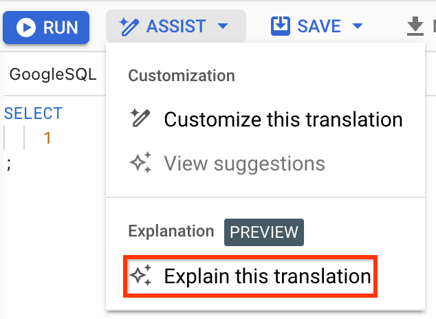 Explain translation button.