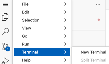 Open a new terminal in Cloud Shell Editor.