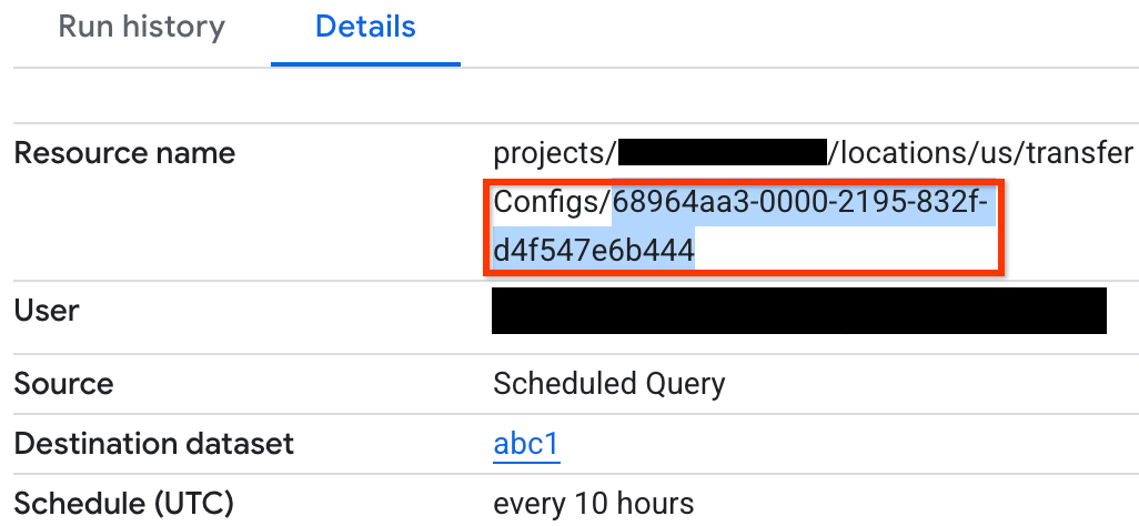 config_id en el nombre del recurso.