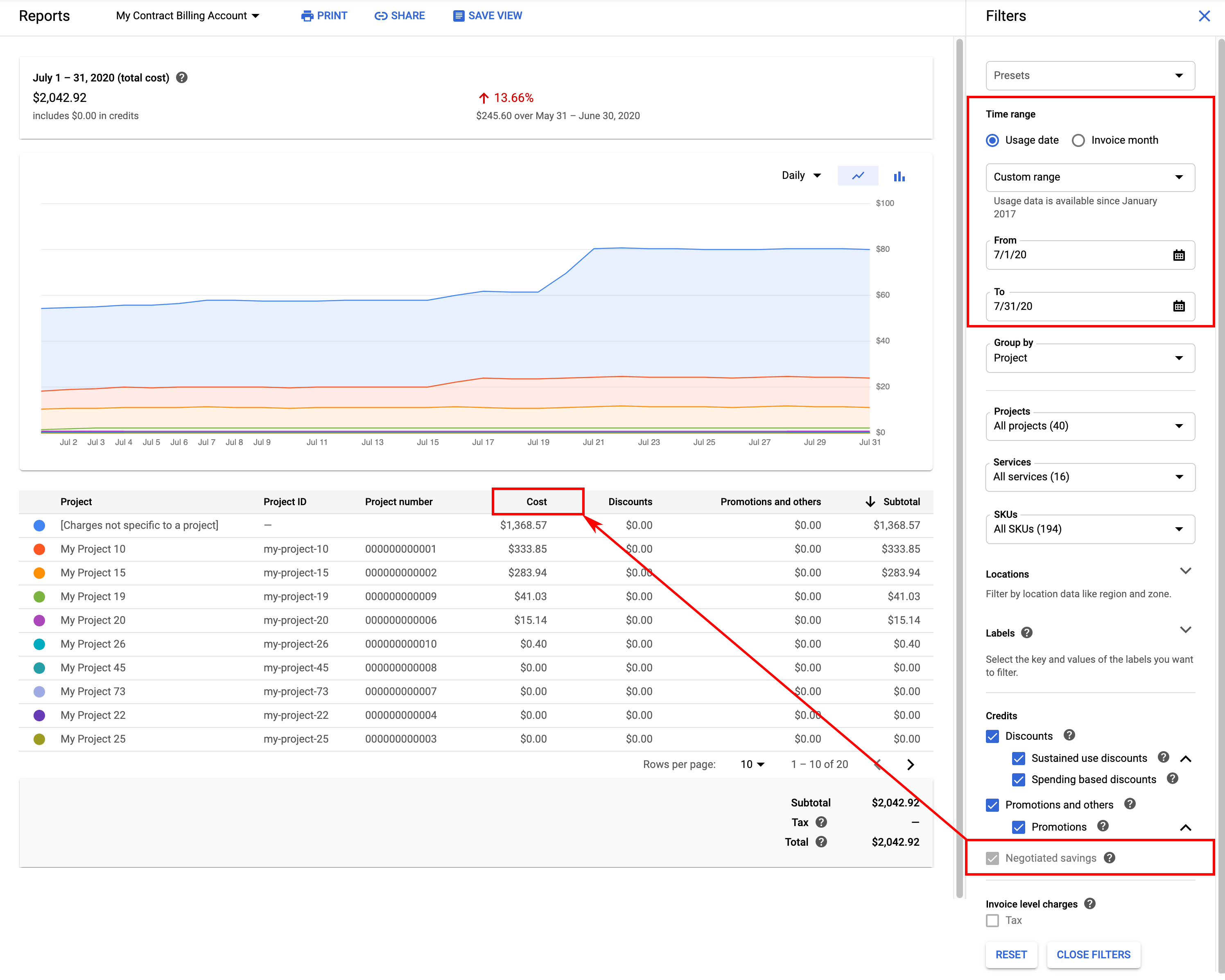 forfølgelse håndflade Minearbejder View your billing reports and cost trends | Cloud Billing | Google Cloud