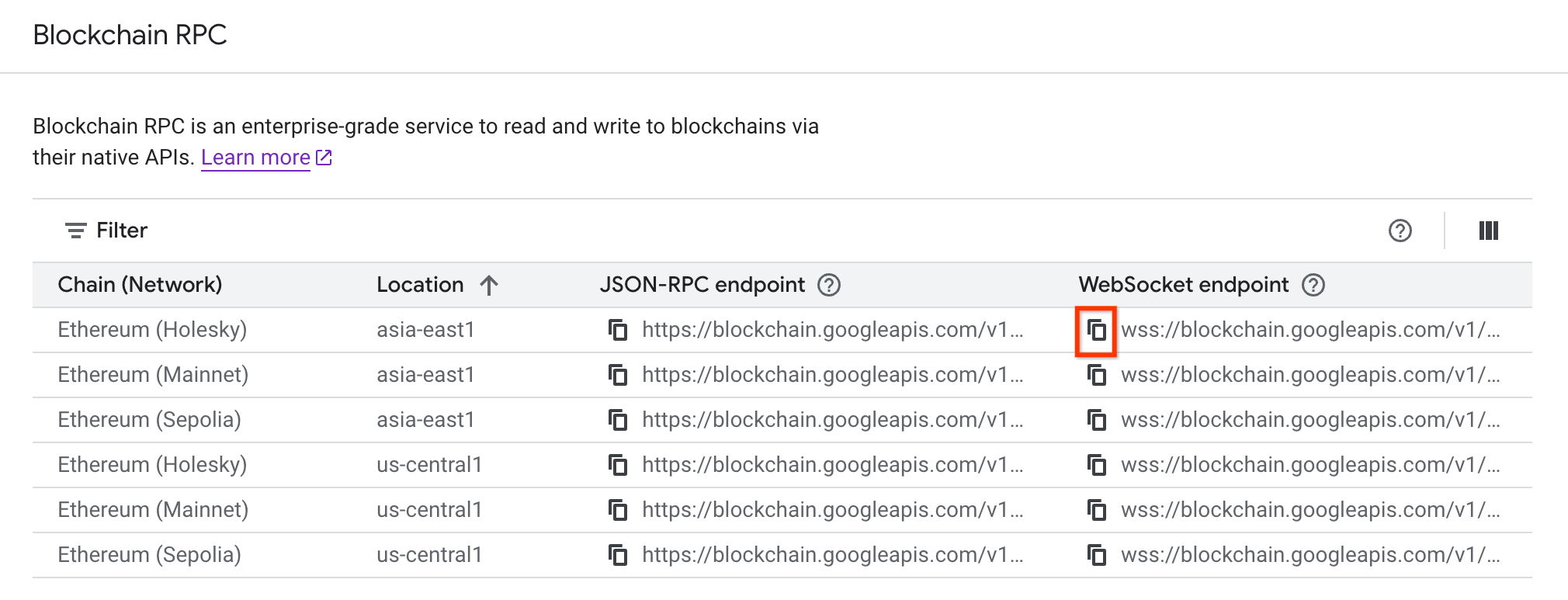 Blockchain RPC quickstart