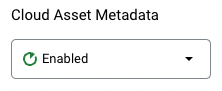 Abilita i metadati degli asset Cloud.