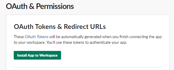 &#39;Install App to Workspace&#39; 버튼 위치