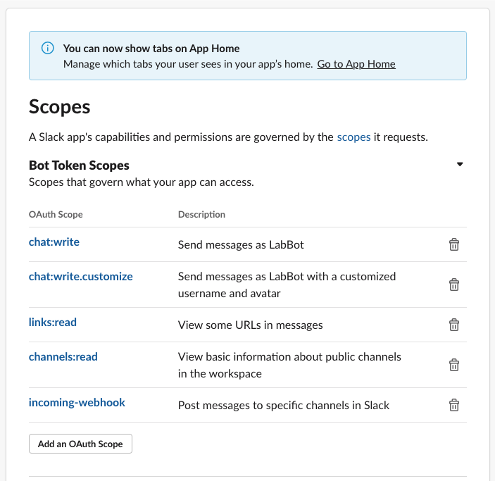 Boîte de dialogue &quot;Champs d&#39;application des autorisations&quot;