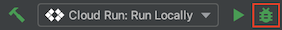 Hacer clic en Ejecutar en Cloud Run: ejecutar localmente en modo de depuración