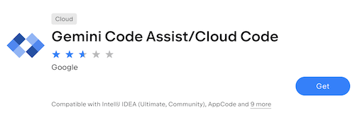 Plug-in Cloud Code disponible sur la place de marché IntelliJ