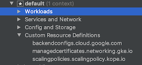 List of custom resource definitions in the Explorer