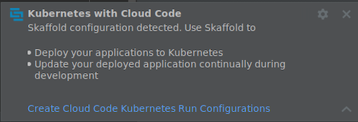 Create Kubernetes run target notification