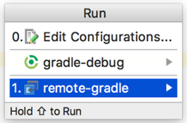 Screenshot showing the debug Configurations
dialog.