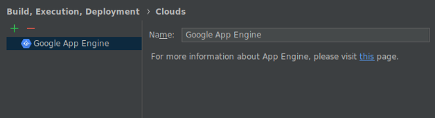 Screenshot che mostra l'elenco di istanze cloud e le icone per eliminarle e aggiungerle.