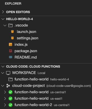O Cloud Functions Explorer foi reorganizado