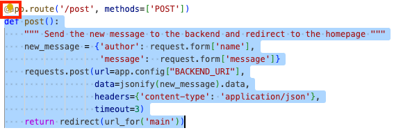 L&#39;icône d&#39;ampoule des actions intelligentes s&#39;affiche lorsque vous sélectionnez un bloc de code dans Shell et Workstations.