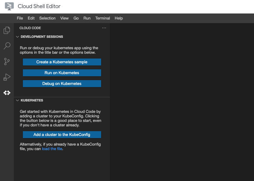 Cloud Code Kubernetes explorer
