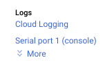 Fai clic su Cloud Logging per visualizzare i log di Cloud Logging.