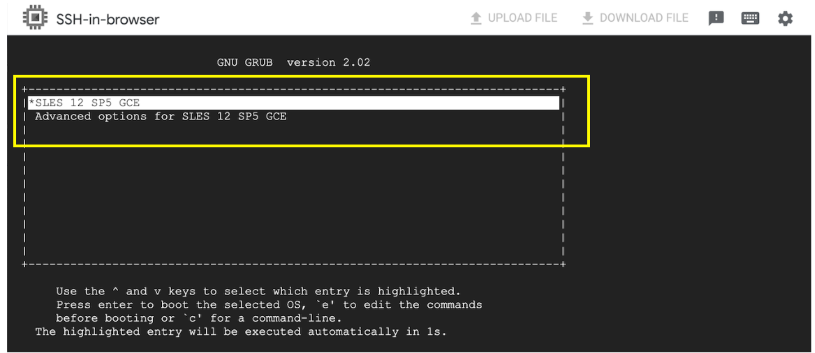 Archivo del bootloader