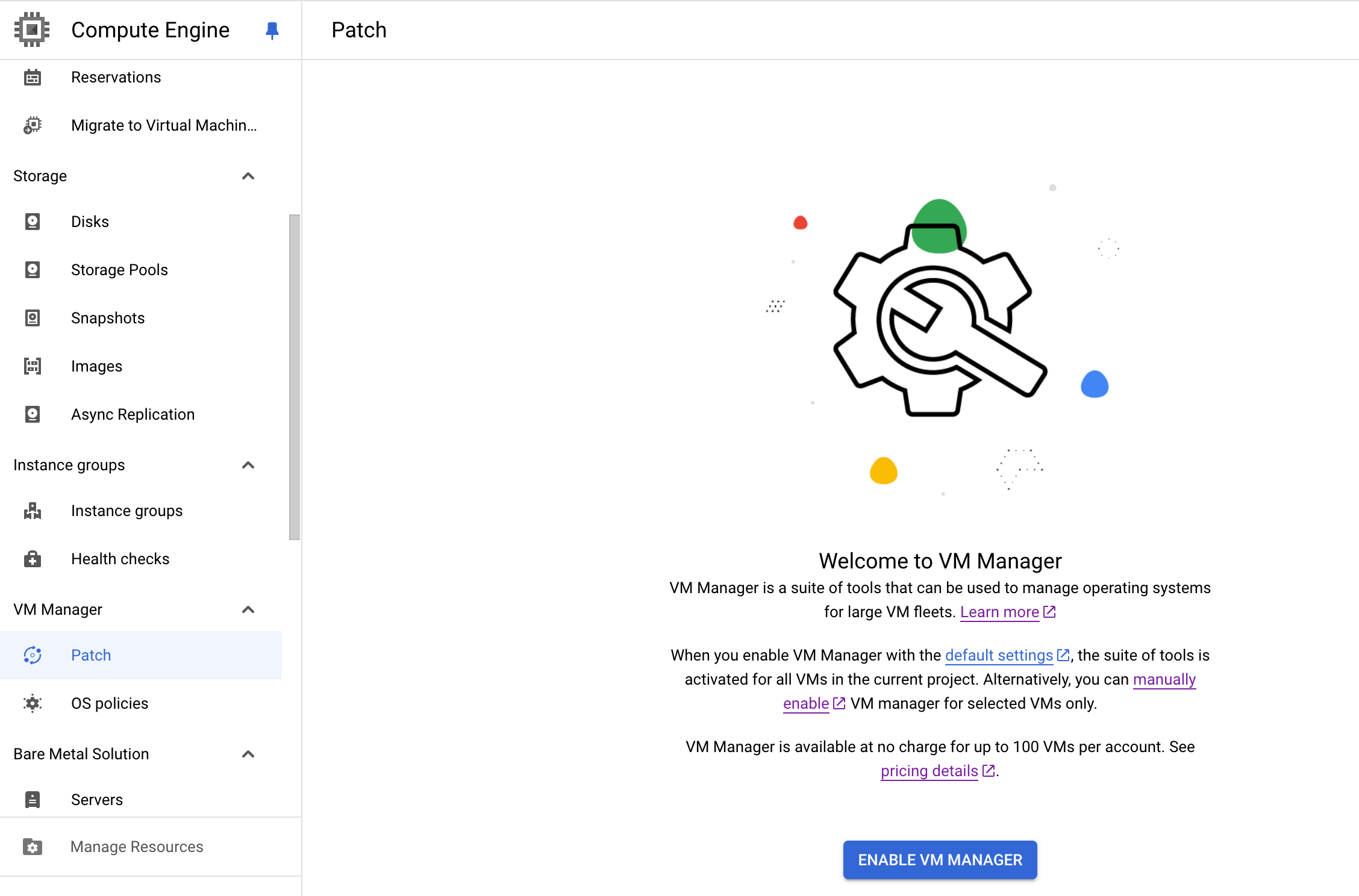 Set up VM Manager | Google Cloud