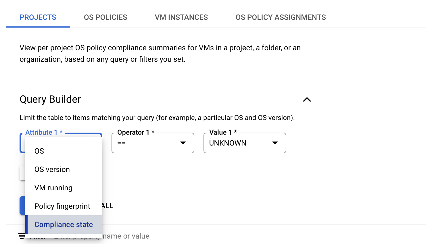 Query builder with one attribute.