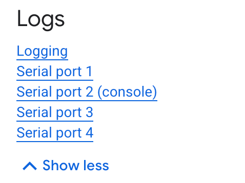 Haz clic en Cloud Logging para ver los registros de Cloud Logging.