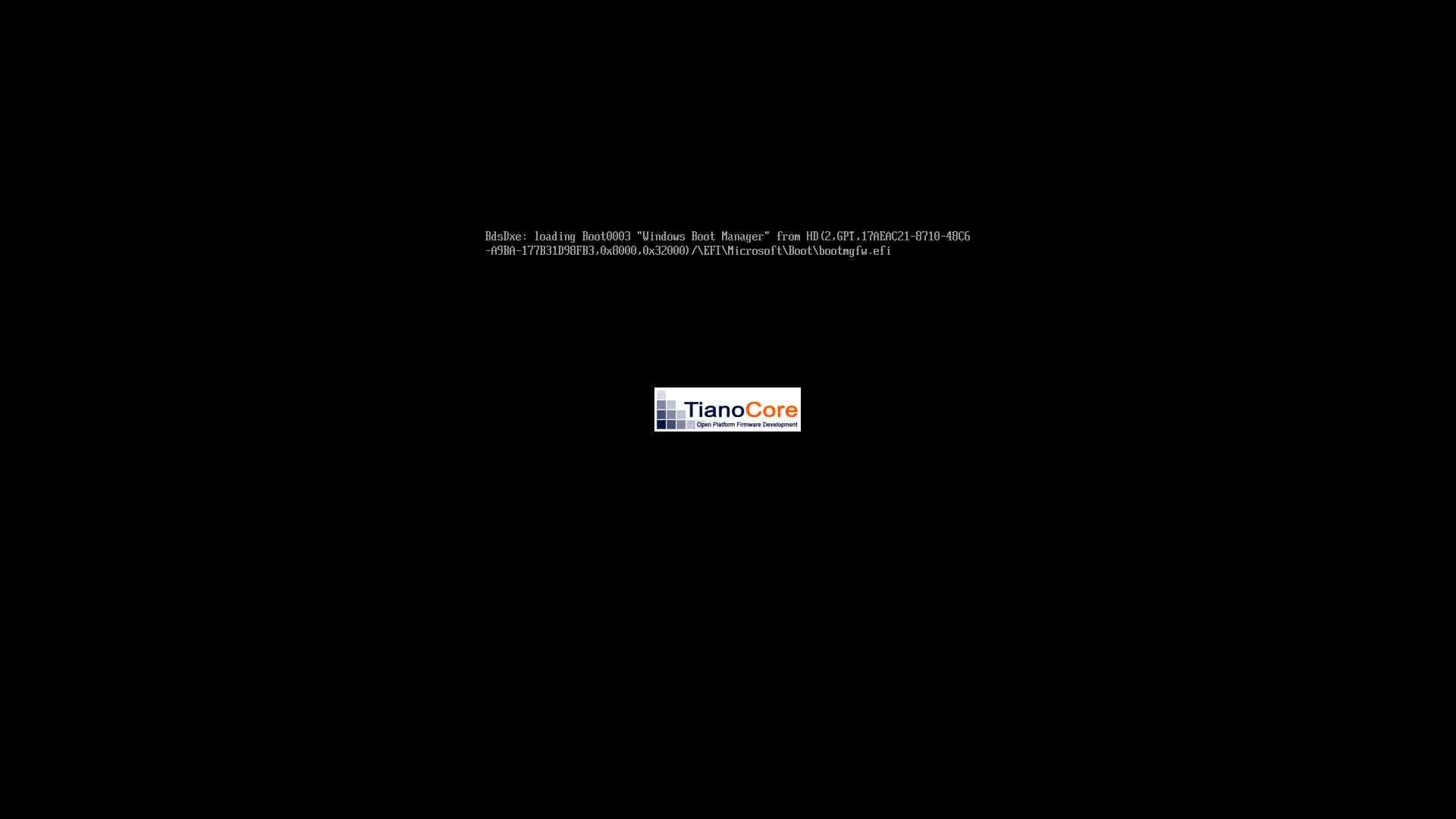 載入啟動管理員的 UEFI