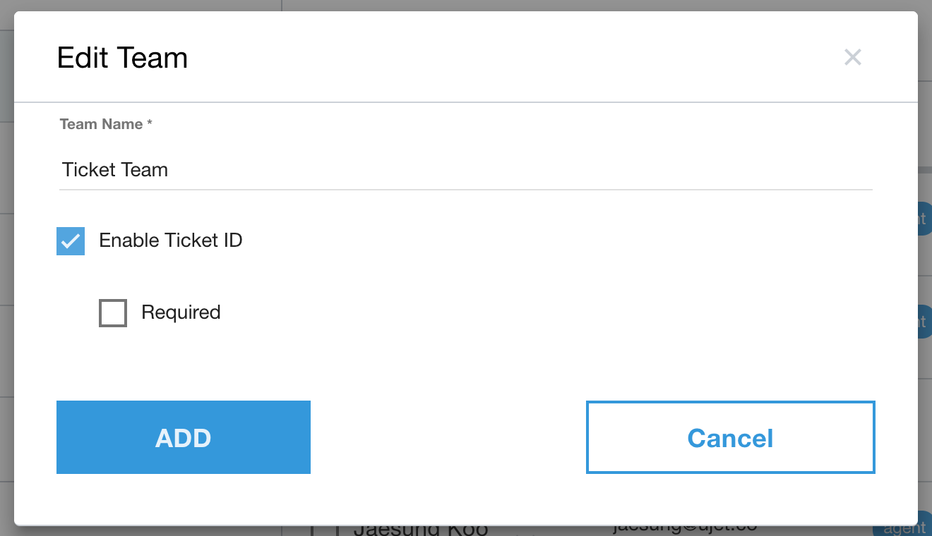 Enable ticket ID display