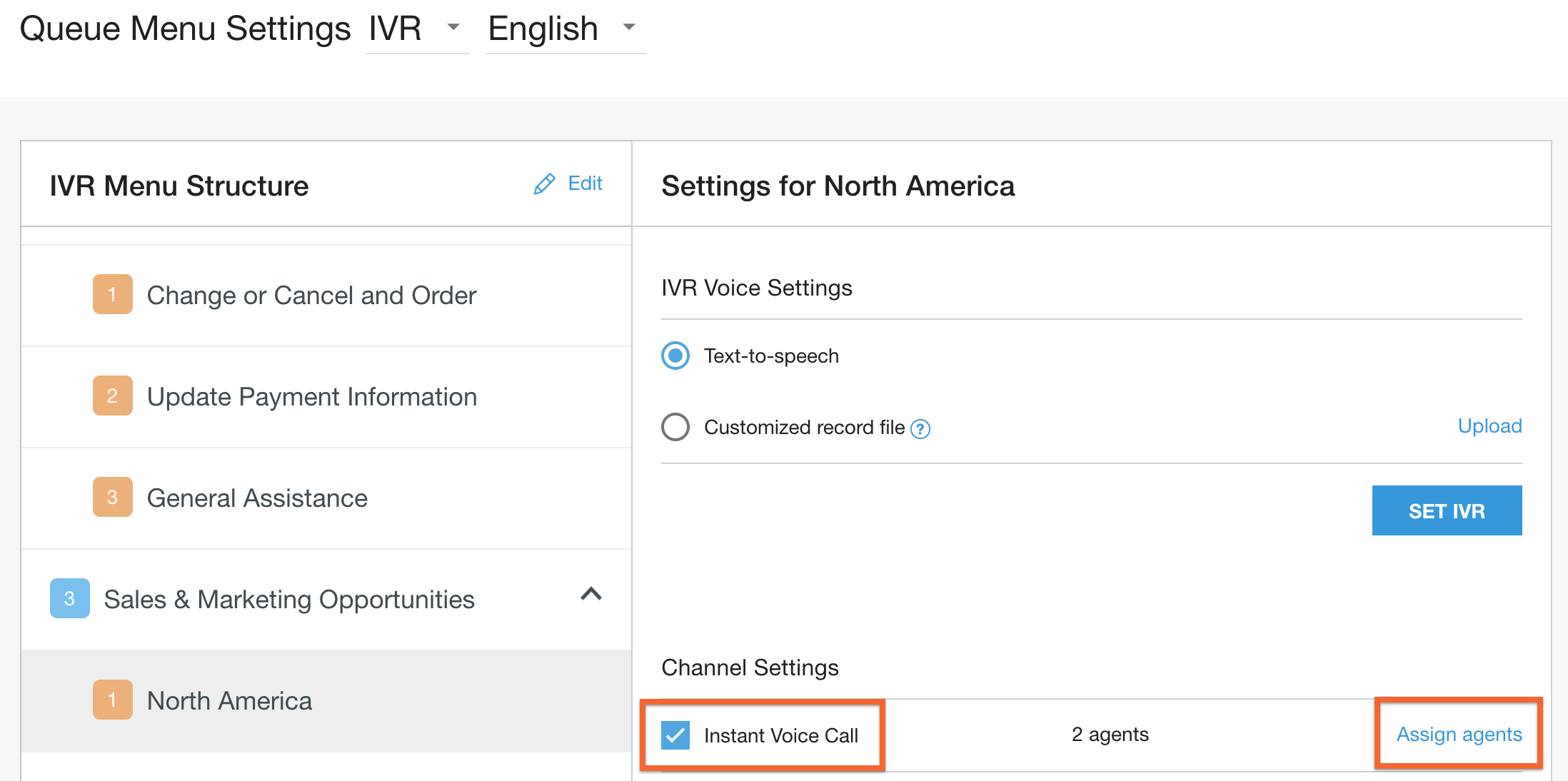 Enable instant voice call display