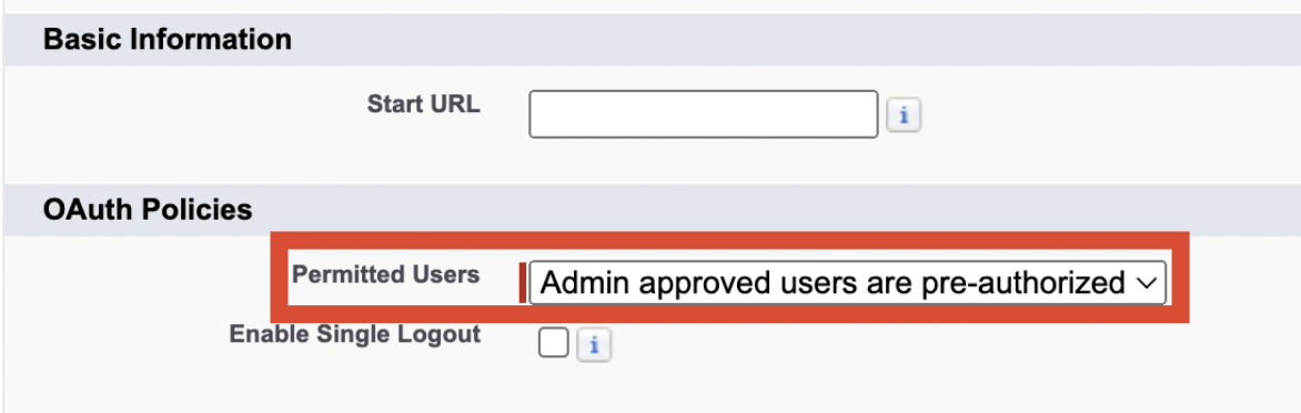 OAUTH policies display