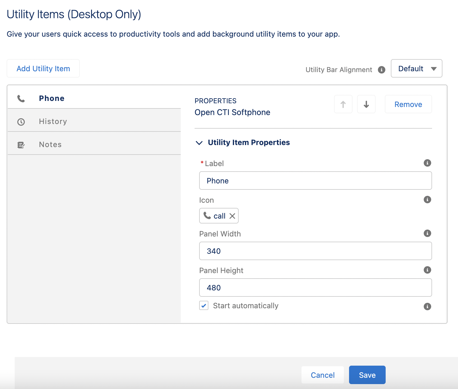 Configure the Label field