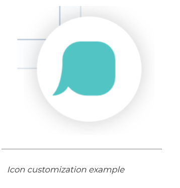 An icon customization example showing the color.