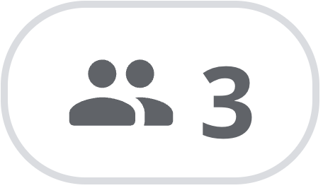 Icon that indicates three callers.