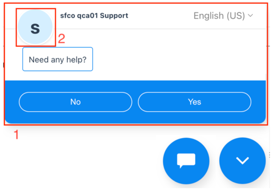 The widget design window with options.